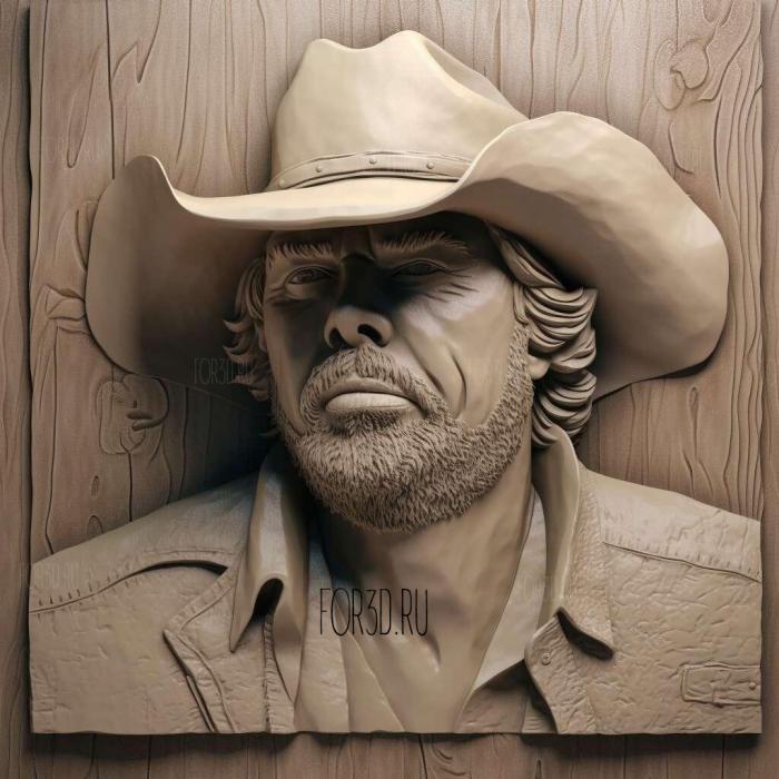 Toby Keith 3 stl model for CNC